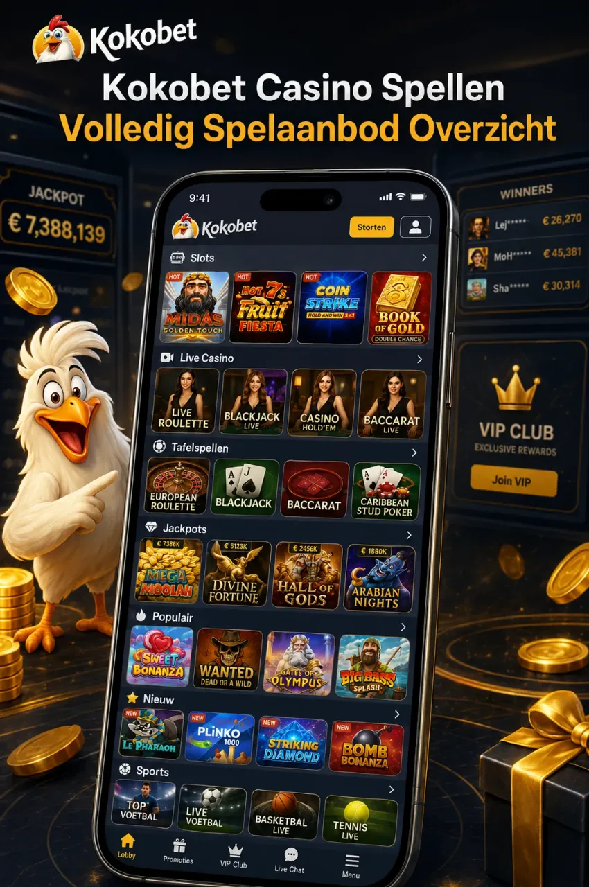 Kokobet Casino Spellen — Volledig Spelaanbod Overzicht