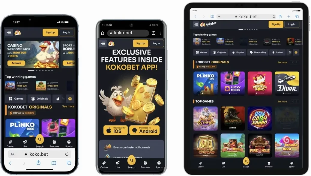 Smartphone met casino app op scherm