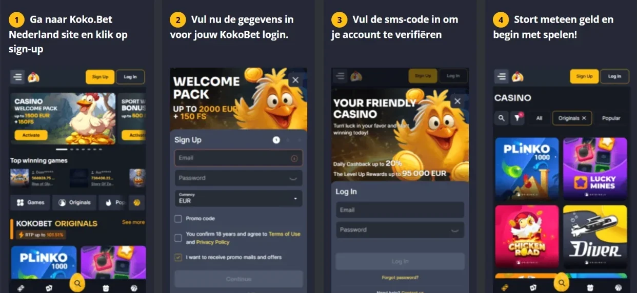 Registratieformulier met invoervelden op scherm